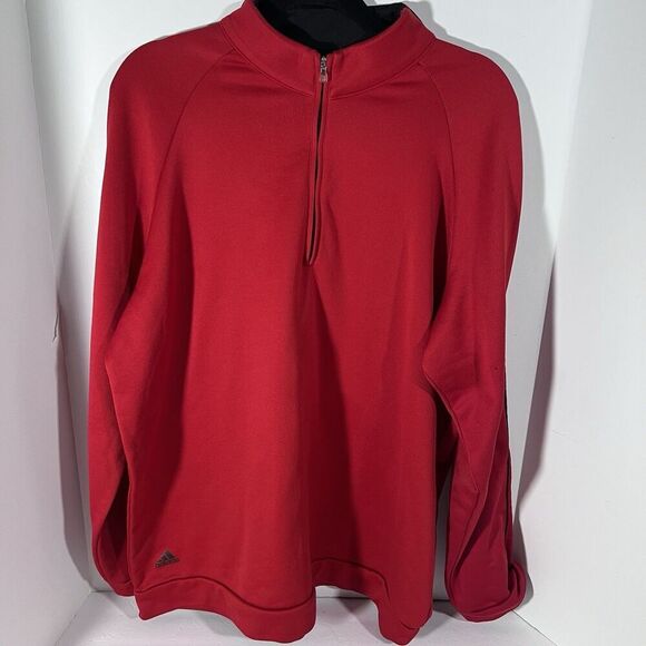 adidas Other - Adidas Golf Climalite 1/4 Zip Pullover Long Sleeve Sweatshirt Red Men's XL